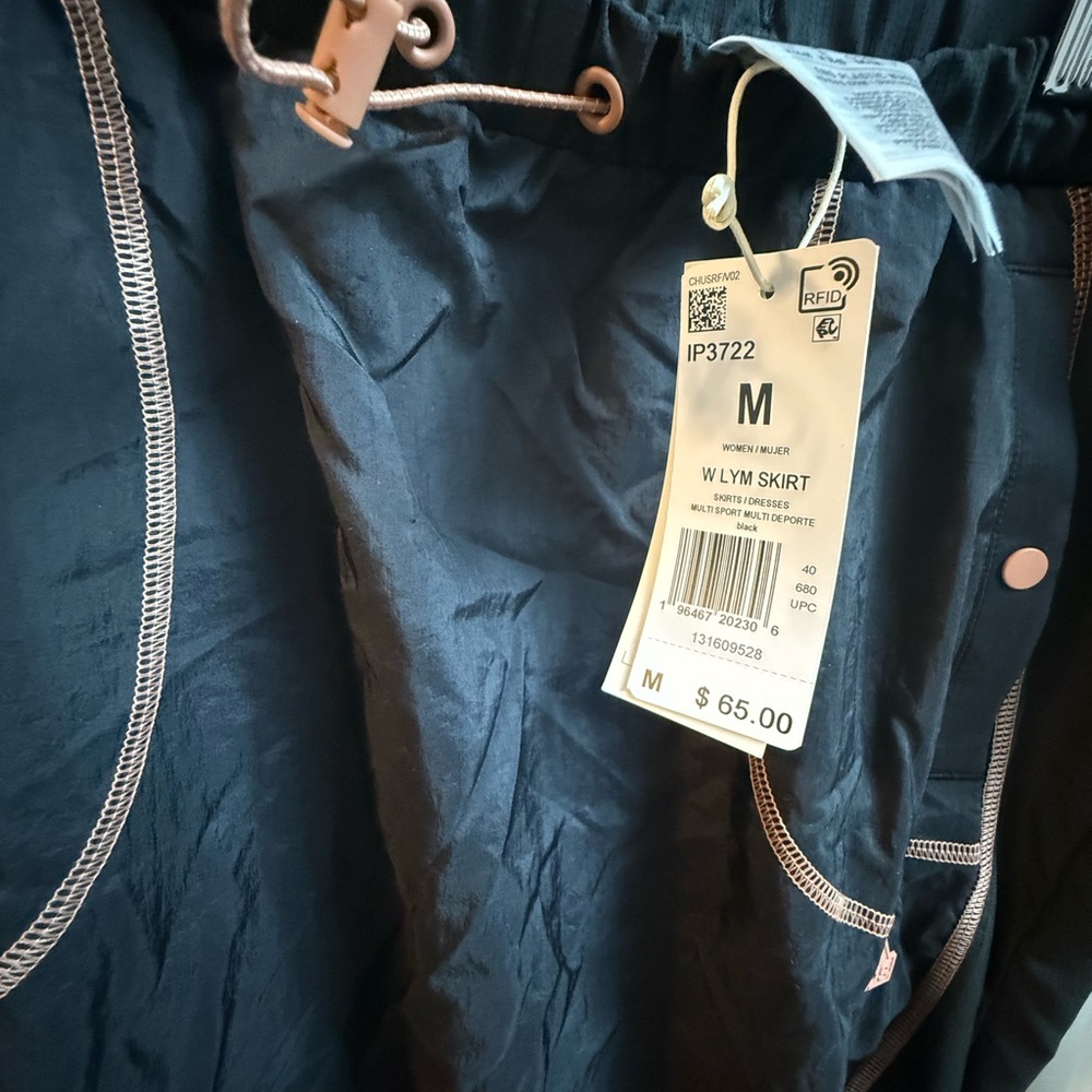 Adidas Drawstring Jogger Parachute Cream/ Pink Stitching SKIRT. Brand New! - Picture 7 of 12